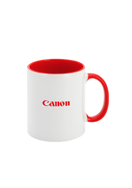 Белая кружка с нанесением логотипа Canon