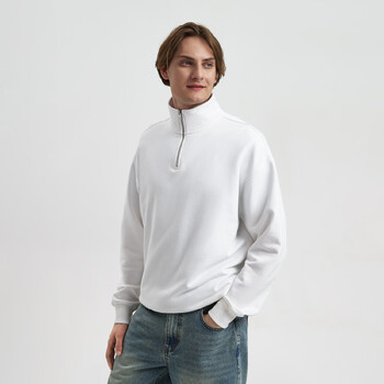 Толстовка на молнии унисекс Флоу (Flow), белая, размер 5XL/6XL