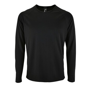 Футболка с длинным рукавом Sporty LSL Men черная, размер XXL
