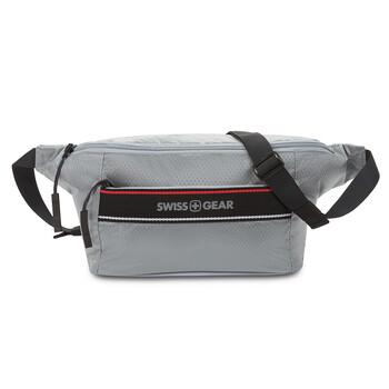 Сумка на пояс SWISSGEAR, светло-серая, полиэстер с плетением рип-стоп, 38 x 5 x 15 см