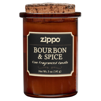 Ароматизированная свеча ZIPPO Bourbon & Spice, воск/хлопок/кора древесины/стекло, 70x100 мм