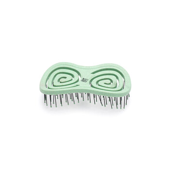 Щетка Dewal Beauty серия "Friendly", массажная, с нейлоновым штифтом, форма бабочка, зеленый