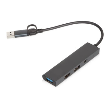USB-хаб «Command» с коннектором 2-в-1 USB-C и USB-A, 2.0/3.0