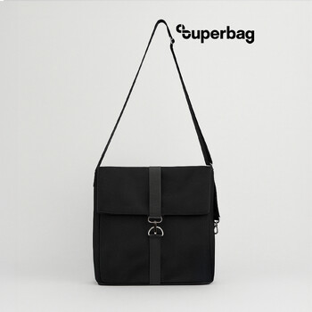 Шоппер Superbag Companion, с тремя отделениями, боковым креплением (карабин) и карманом (черный)