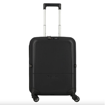 Чемодан складной Rollink FLEX LIGHT 55x40x20 см, 4 колеса, черный