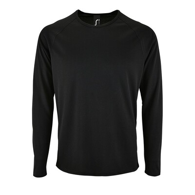 Футболка с длинным рукавом Sporty LSL Men черная, размер XXL