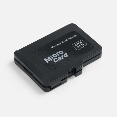 Органайзер для карт памяти и SIM с кардридером Multitask, черный