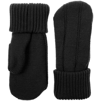 Варежки Knit Beat, черные, размер L/XL