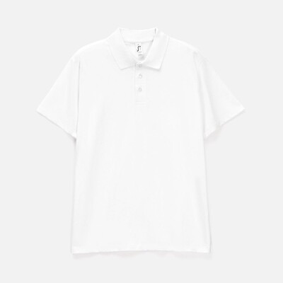 Рубашка поло мужская Prescott men 170 белая, размер L