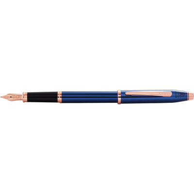 Перьевая ручка CROSS коллекция «ВЕЧНАЯ КЛАССИКА 2.0 | CENTURY CLASSIC II» Translucent Cobalt Blue Lacquer, перо М