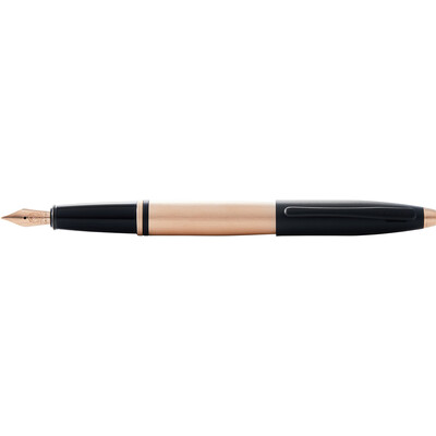 Перьевая ручка CROSS коллекция «КАЛЕ | CALAIS» Brushed Rose Gold Plate and Black Lacquer, перо F