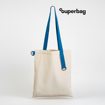 Шоппер Superbag (неокрашенный с голубым)