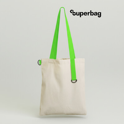 Шоппер Superbag (неокрашенный с салатовым)