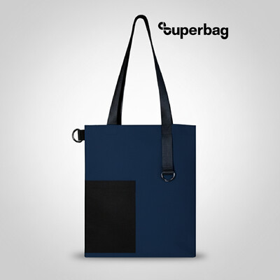 Шоппер Superbag Color (темно-синий с чёрным)