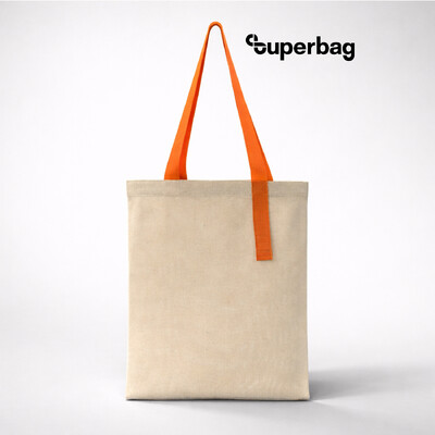Шоппер Superbag Light, с внутренним креплением (полукольцо) (неокрашенный с оранжевым)